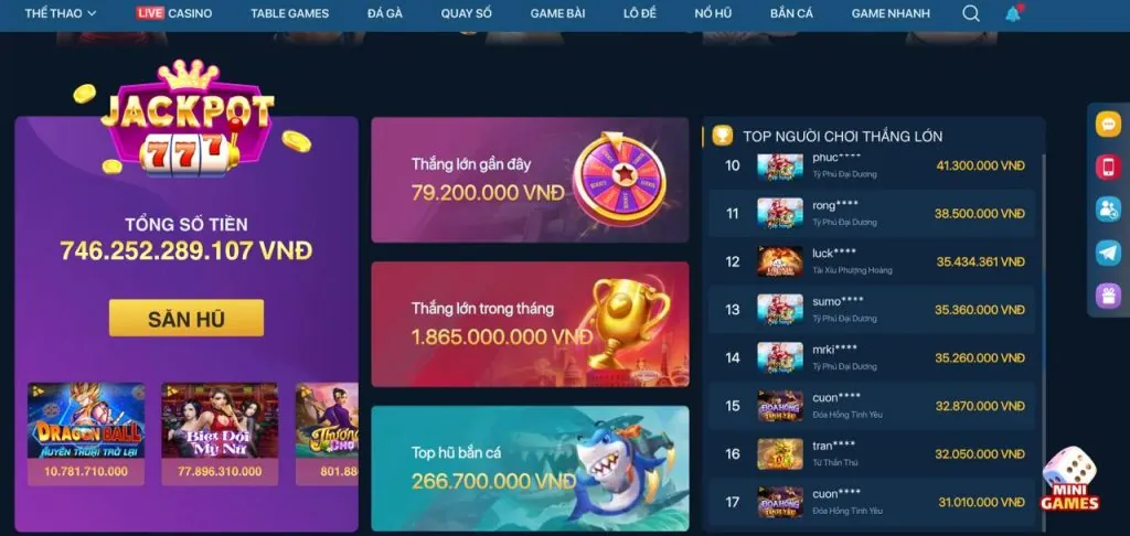 Nổ Hũ Jackpot Lũy Tiến tại OKVIP Game